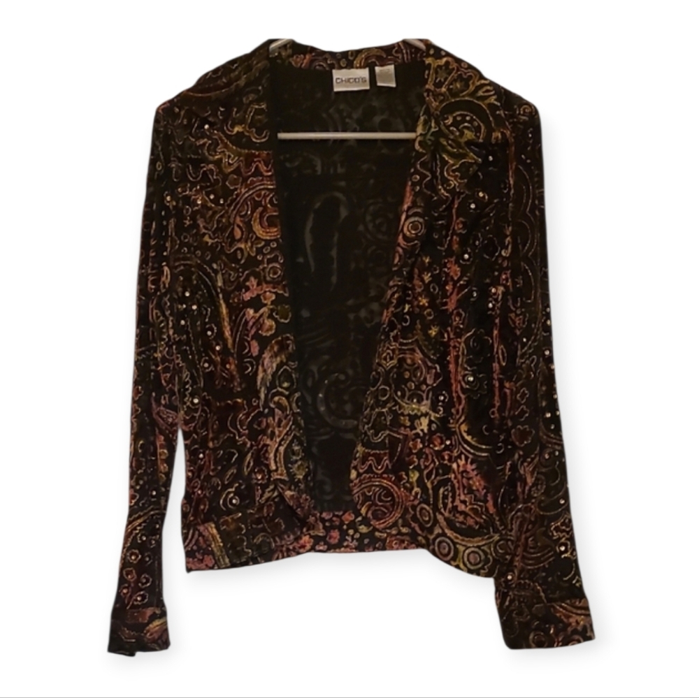 Chico's Multicolor Paisley Blazer